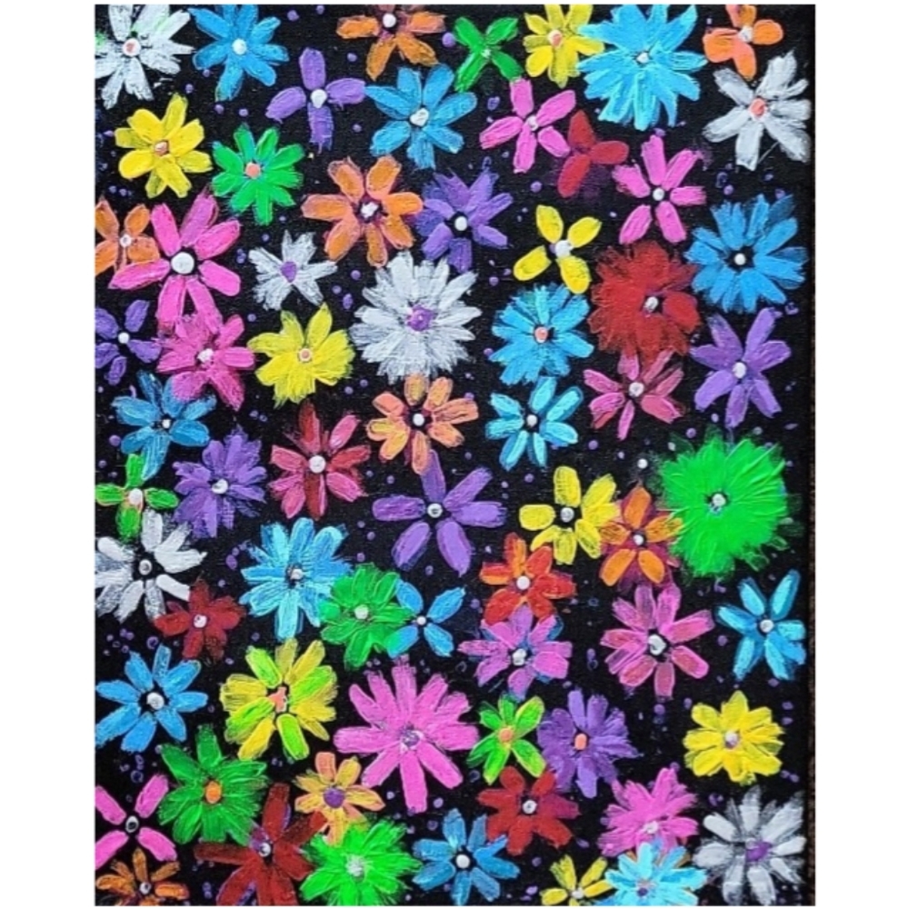 Hand Crafted Abstract Design 11x14 Inches Canvas Painting